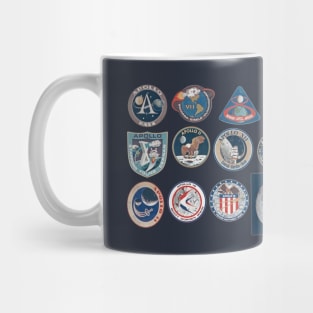 NASA Apollo Missions logos Mug